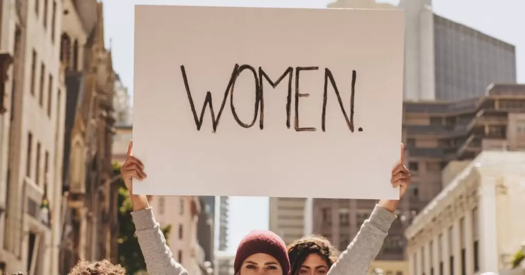 woman sign